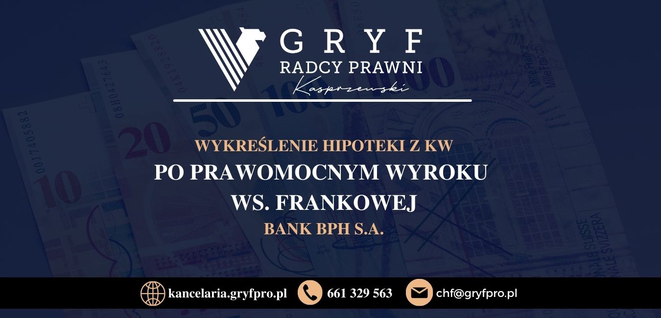 Gryf Radcy Prawni Aktualno Ci Wykre Lenie Hipoteki Z Kw Po